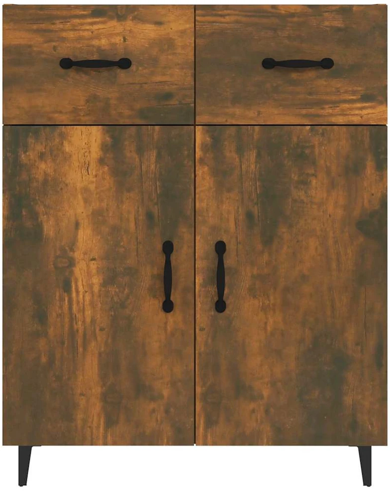 Šoninė spintelė, dūminio ąžuolo, 69,5x34x90cm, apdirbta mediena