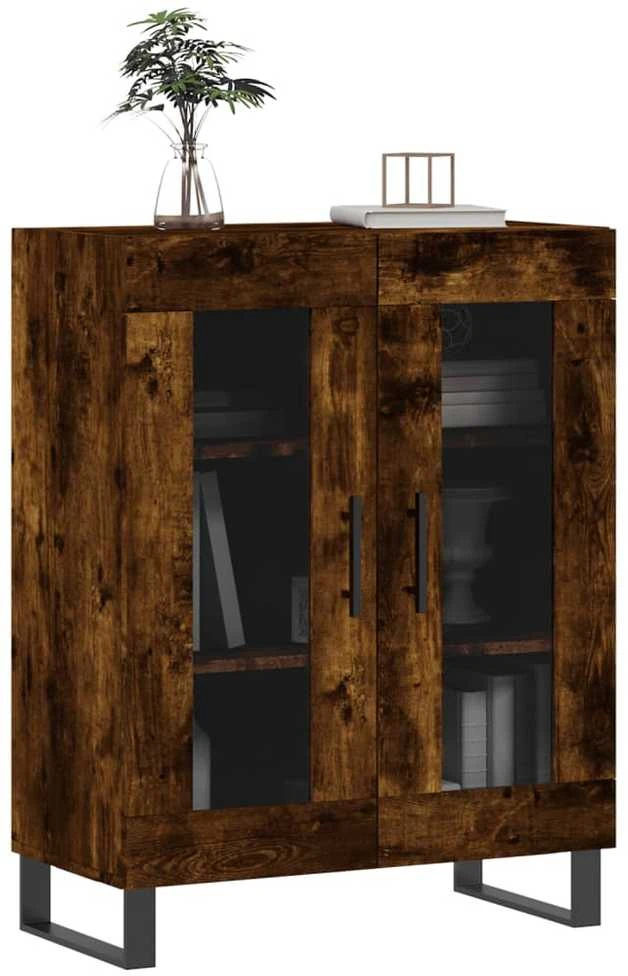 Šoninė spintelė, dūminio ąžuolo, 69,5x34x90cm, apdirbta mediena