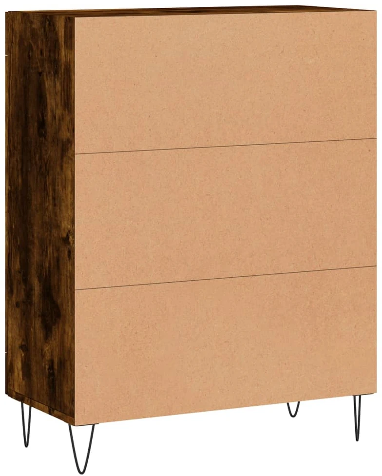 Šoninė spintelė, dūminio ąžuolo, 69,5x34x90cm, apdirbta mediena