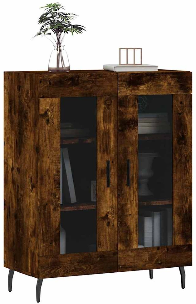 Šoninė spintelė, dūminio ąžuolo, 69,5x34x90cm, apdirbta mediena