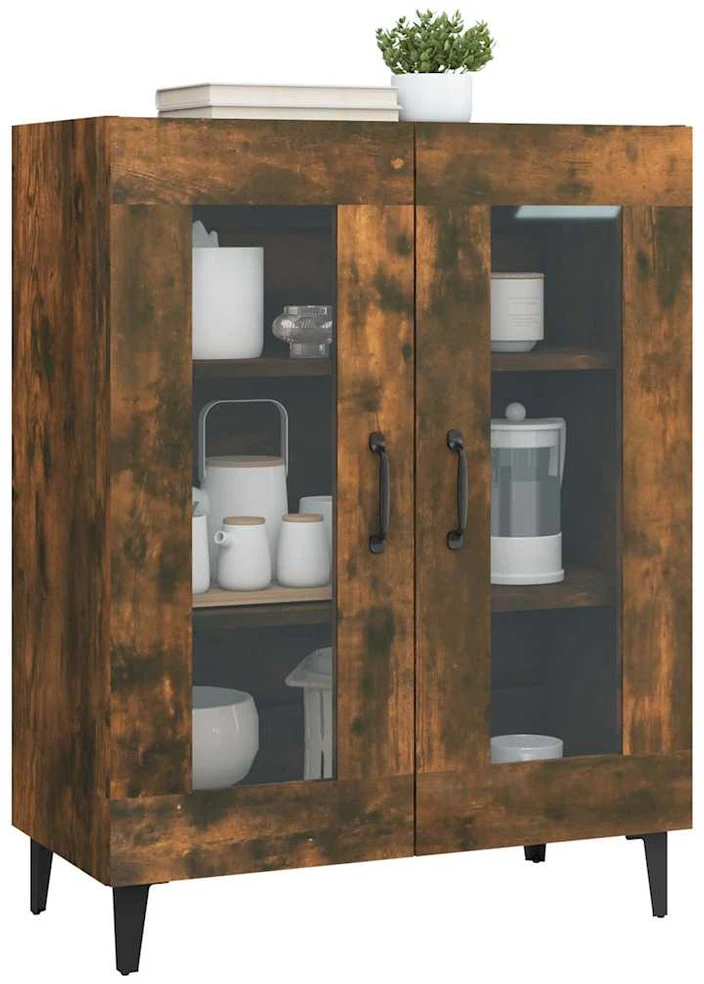 Šoninė spintelė, dūminio ąžuolo, 69,5x34x90cm, apdirbta mediena