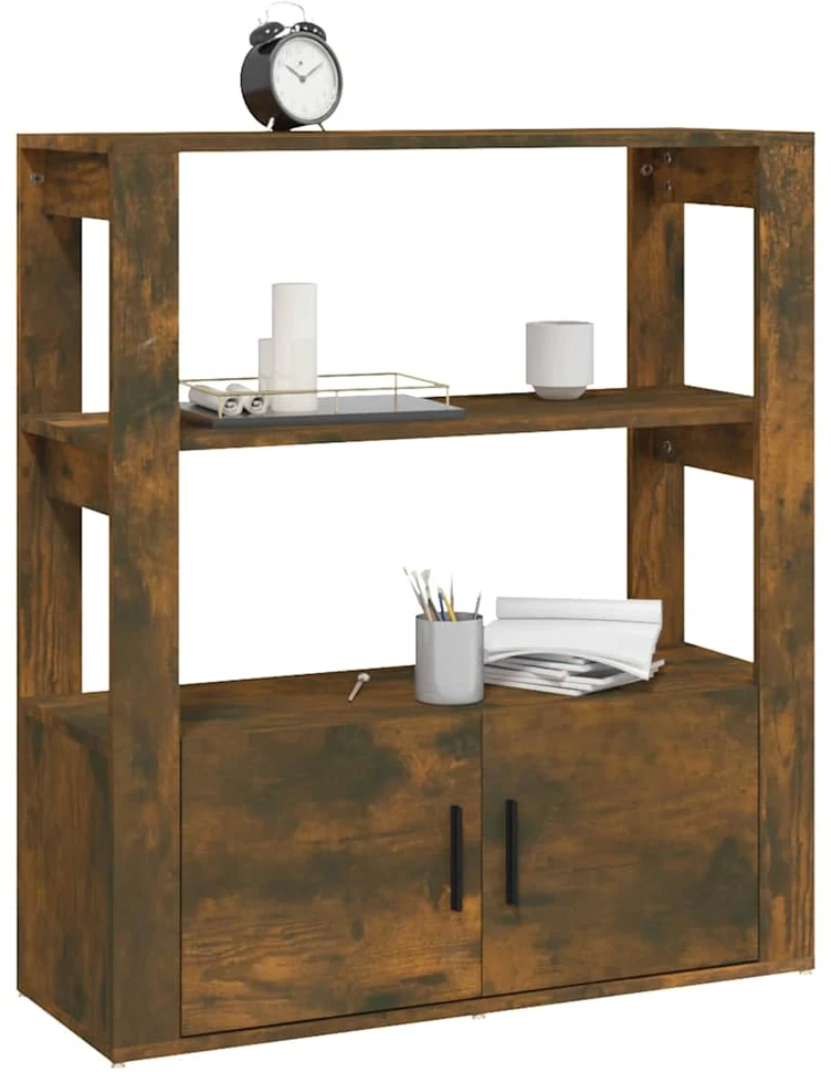 Šoninė spintelė, dūminio ąžuolo, 80x30x90cm, apdirbta mediena