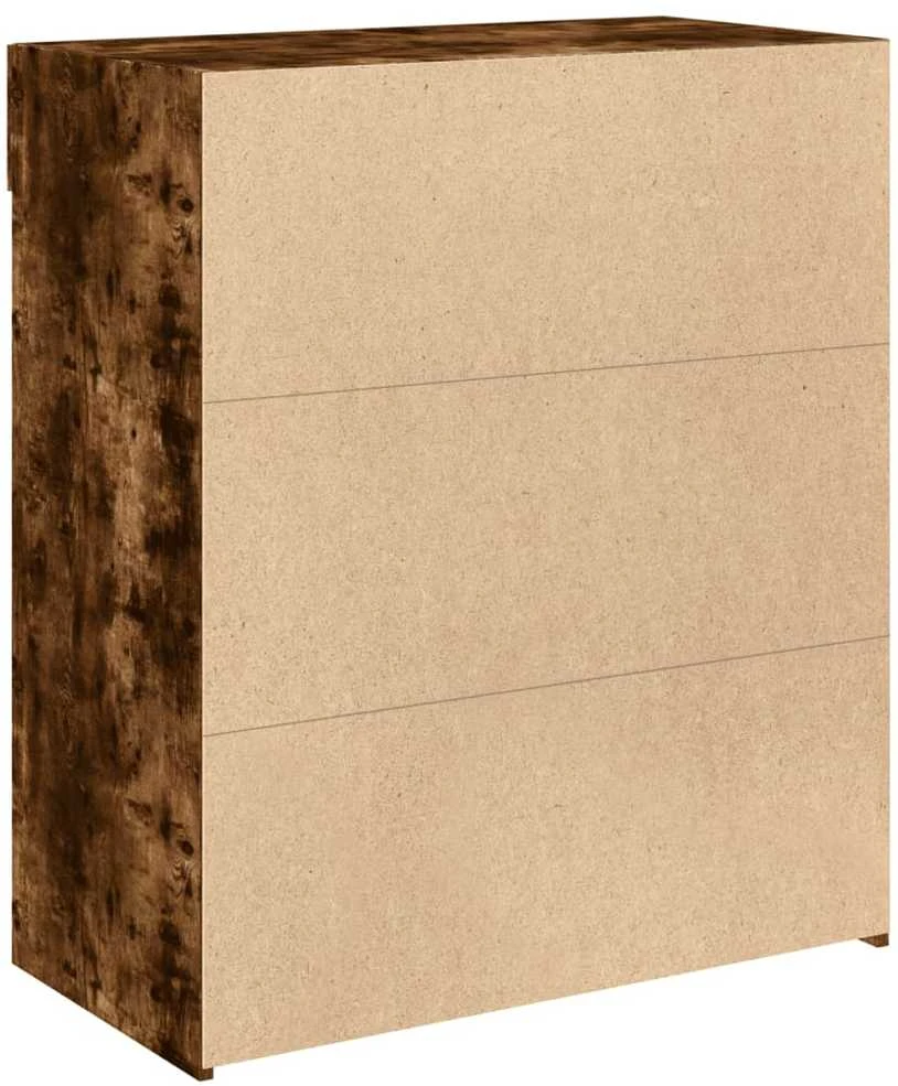 Šoninė spintelė, dūminio ąžuolo, 80x42,5x93cm, apdirbta mediena