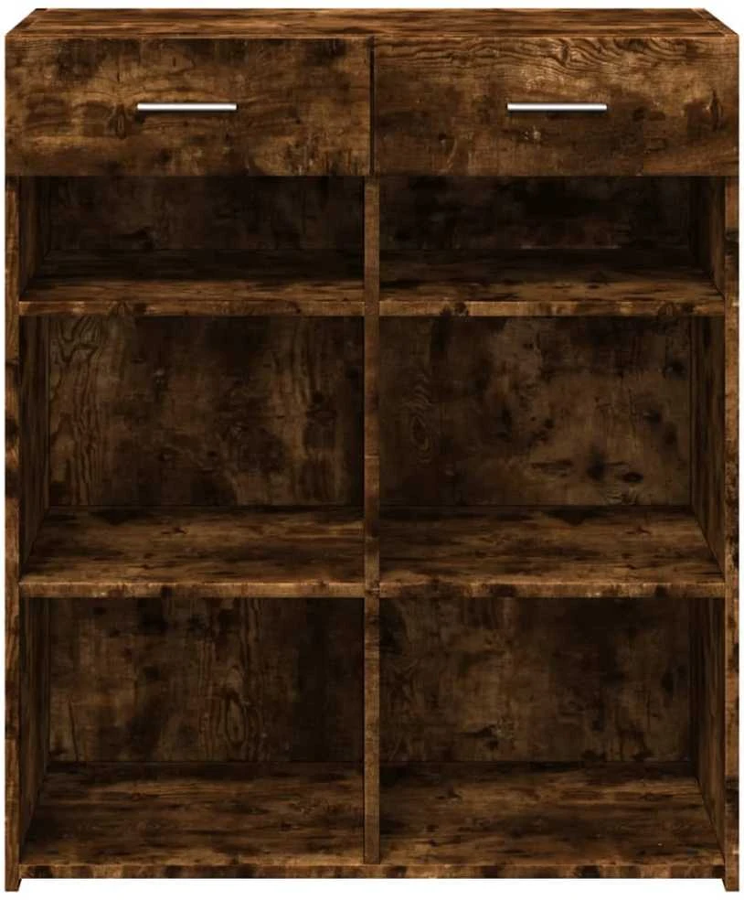 Šoninė spintelė, dūminio ąžuolo, 80x42,5x93cm, apdirbta mediena
