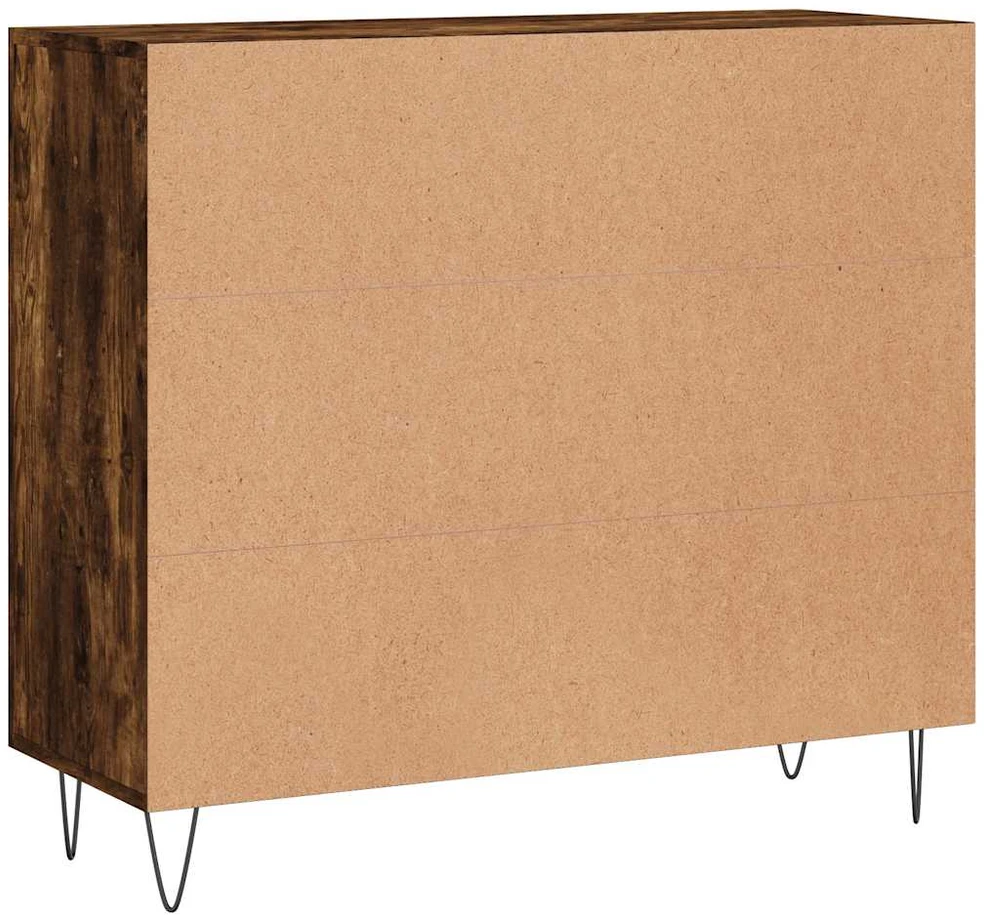 Šoninė spintelė, dūminio ąžuolo, 90x34x80cm, apdirbta mediena