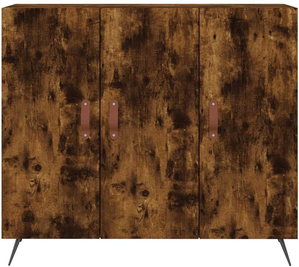 Šoninė spintelė, dūminio ąžuolo, 90x34x80cm, apdirbta mediena