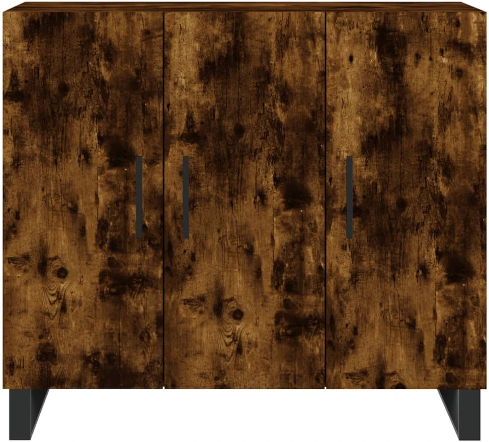 Šoninė spintelė, dūminio ąžuolo, 90x34x80cm, apdirbta mediena