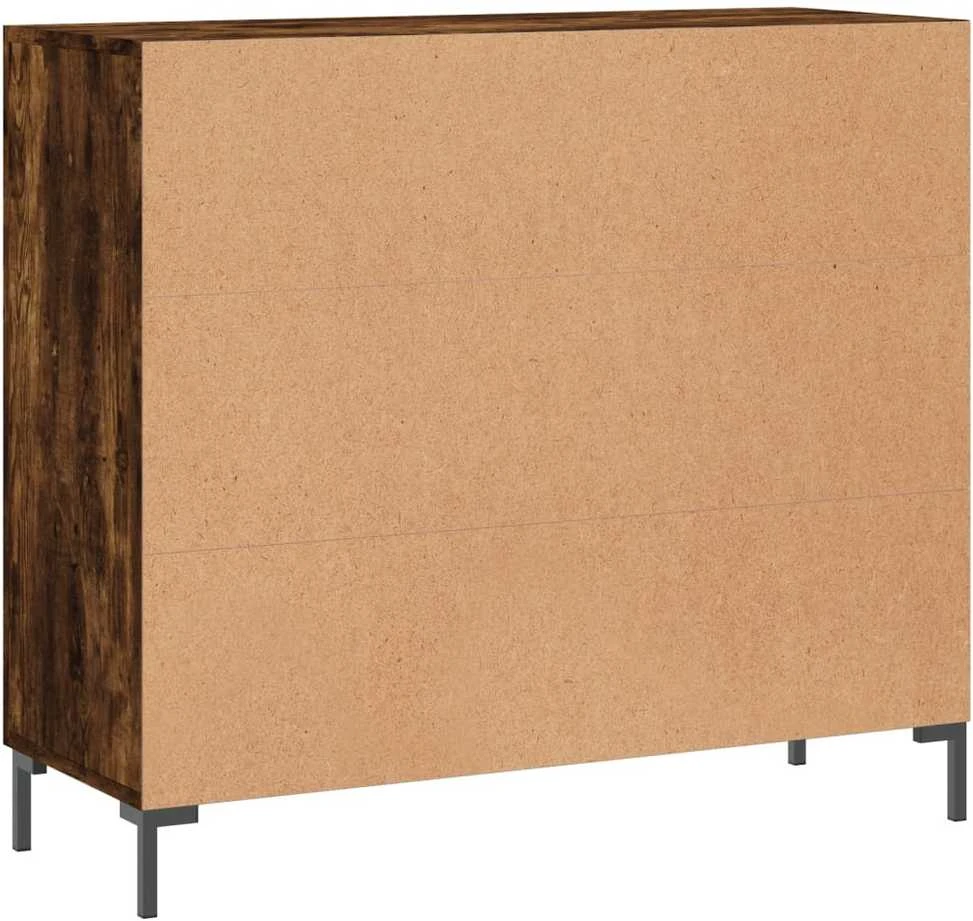 Šoninė spintelė, dūminio ąžuolo, 90x34x80cm, apdirbta mediena