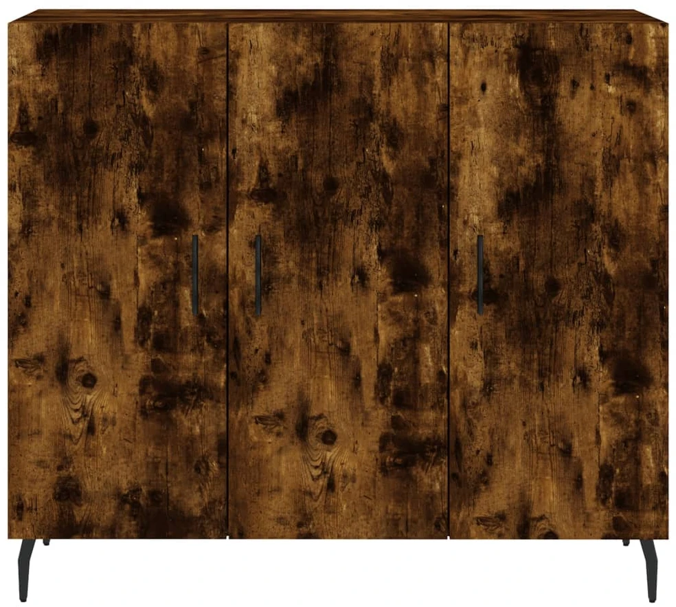 Šoninė spintelė, dūminio ąžuolo, 90x34x80cm, apdirbta mediena