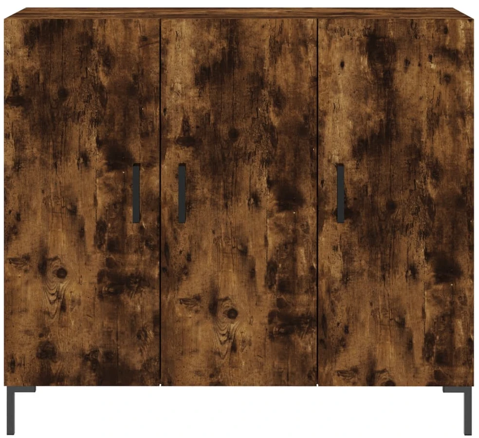 Šoninė spintelė, dūminio ąžuolo, 90x34x80cm, apdirbta mediena