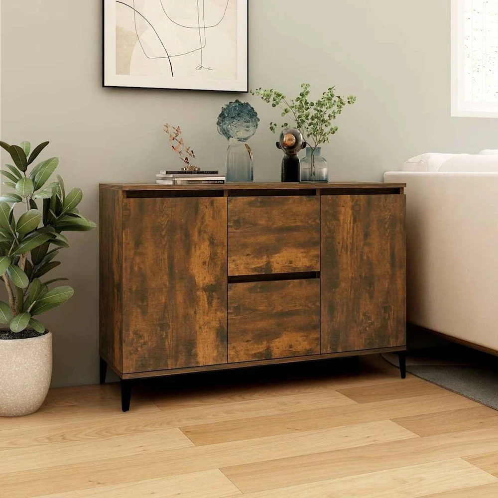 Šoninė spintelė, dūminio ąžuolo spalvos, 104x35x70cm, mediena