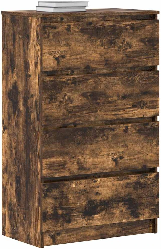 Šoninė spintelė, dūminio ąžuolo spalvos, 60x35x98,5 cm, mediena