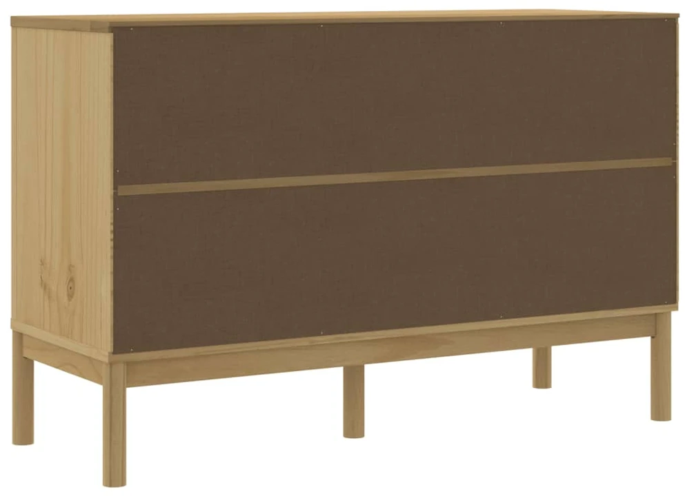 Šoninė spintelė FLORO, vaško ruda, 114x43x74cm, pušies masyvas