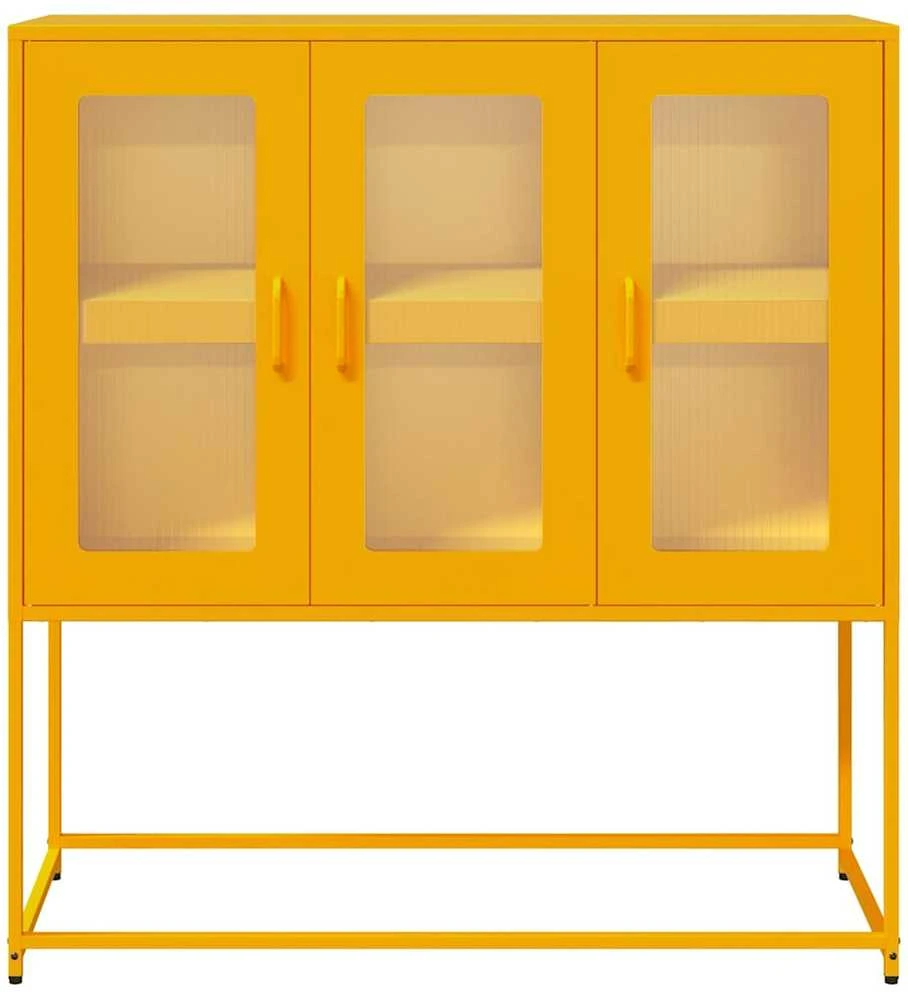 Šoninė spintelė, garstyčių, 100,5x39x107cm, plienas