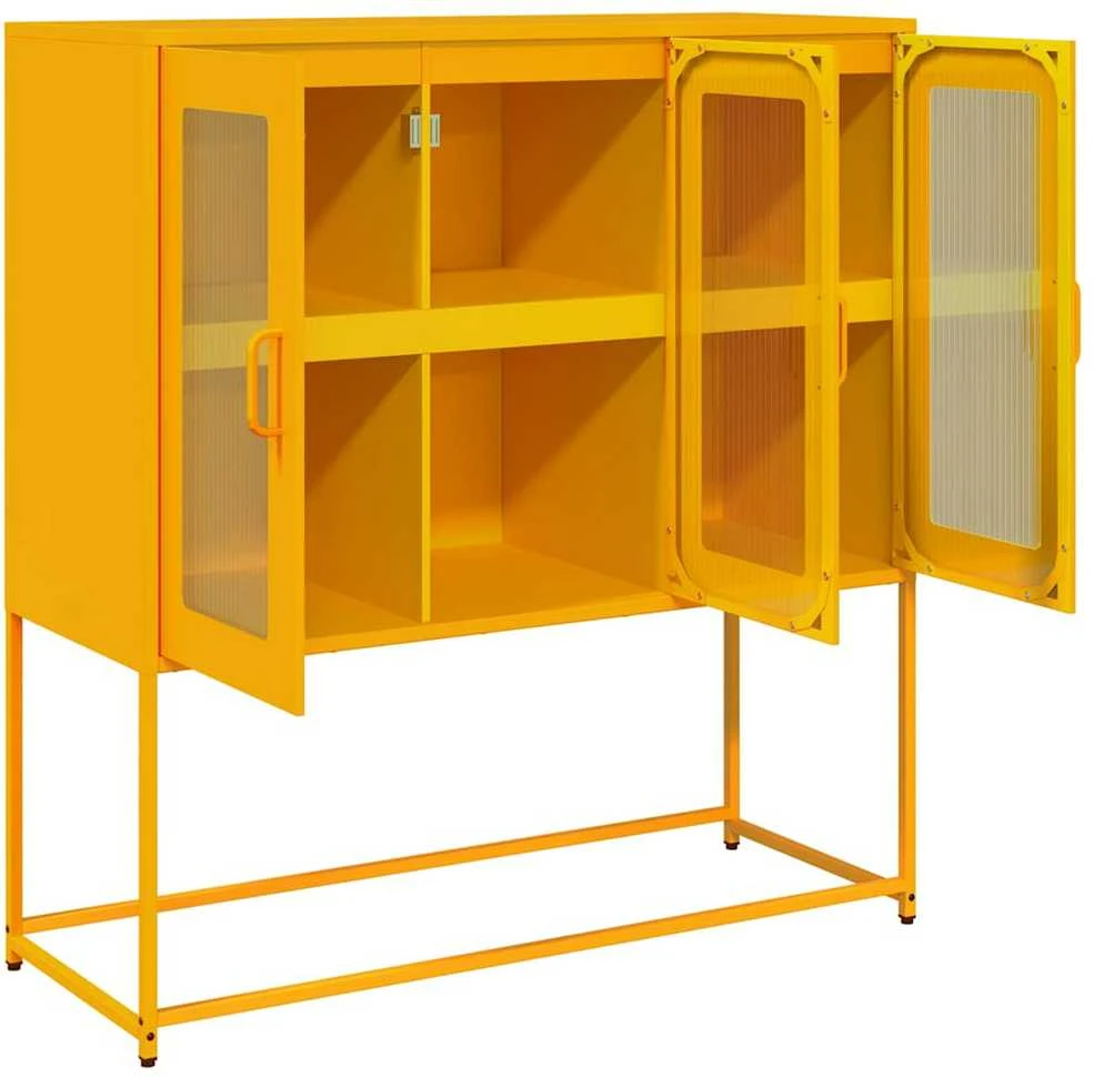 Šoninė spintelė, garstyčių, 100,5x39x107cm, plienas