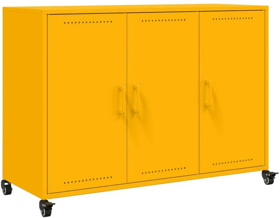 Šoninė spintelė, garstyčių, 100,5x39x72cm, plienas
