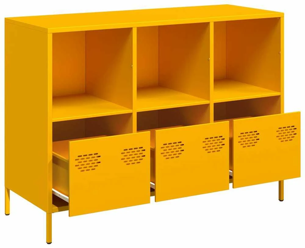 Šoninė spintelė, garstyčių, 101,5x39x73,5cm, plienas