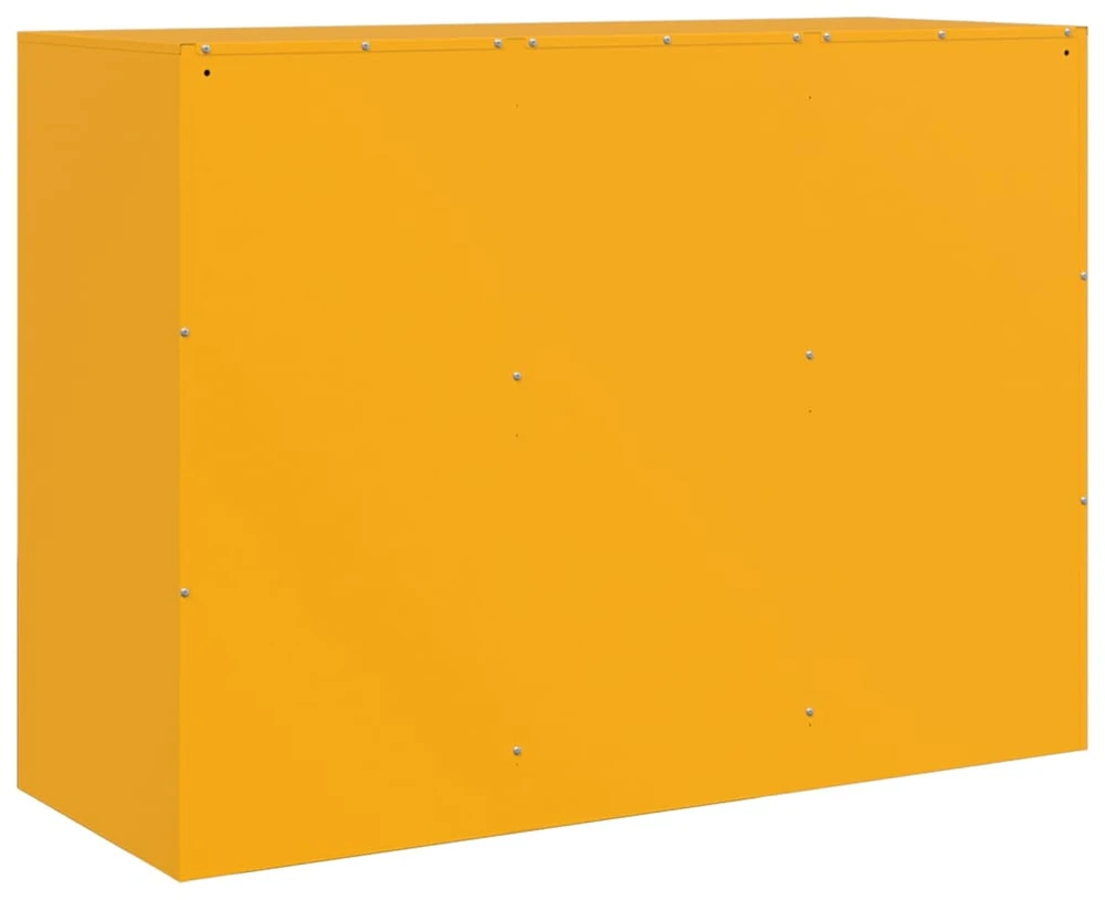 Šoninė spintelė, garstyčių geltona, 99x39x73cm, plienas