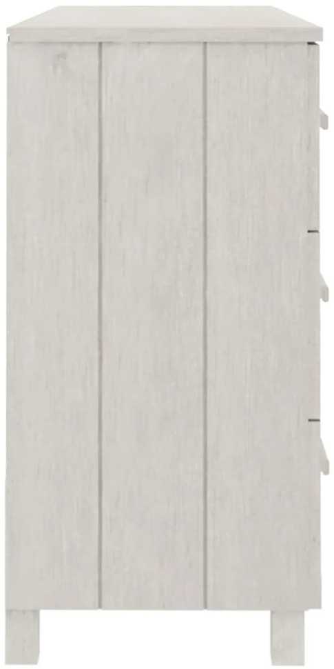Šoninė spintelė HAMAR, balta, 113x40x80cm, pušies masyvas