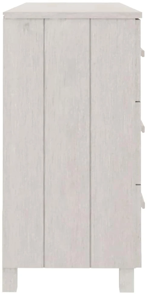 Šoninė spintelė HAMAR, balta, 113x40x80cm, pušies masyvas