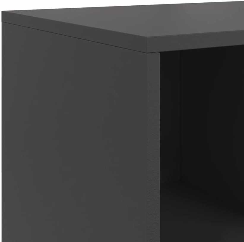 Šoninė spintelė, juodos spalvos, 100,5x39x72cm, plienas