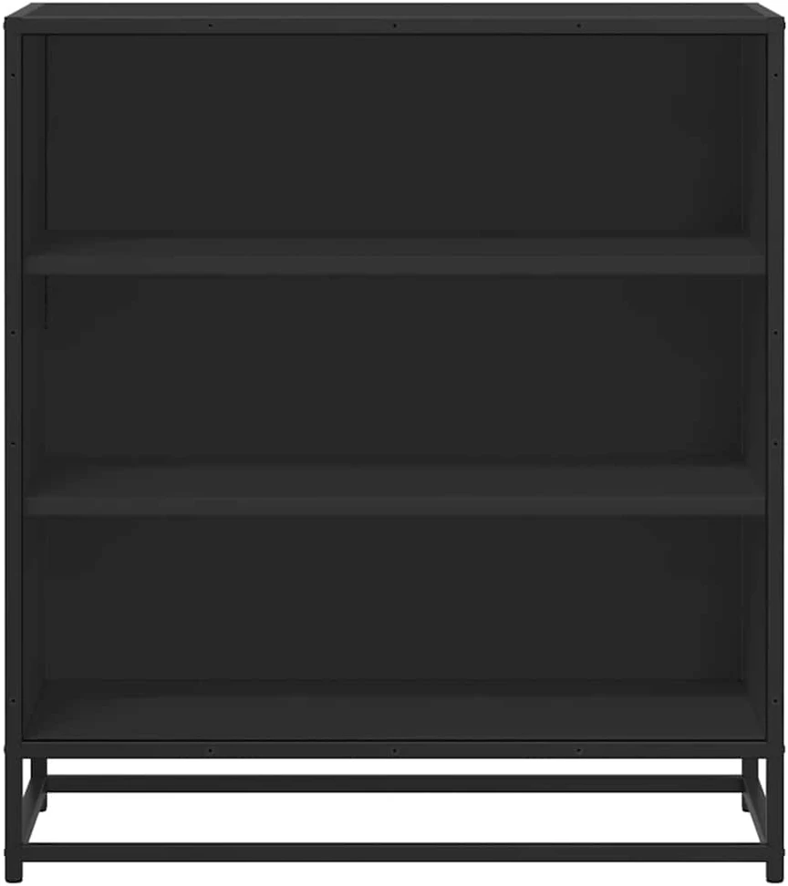 Šoninė spintelė, juoda, 68x35x76cm, apdirbta mediena/metalas