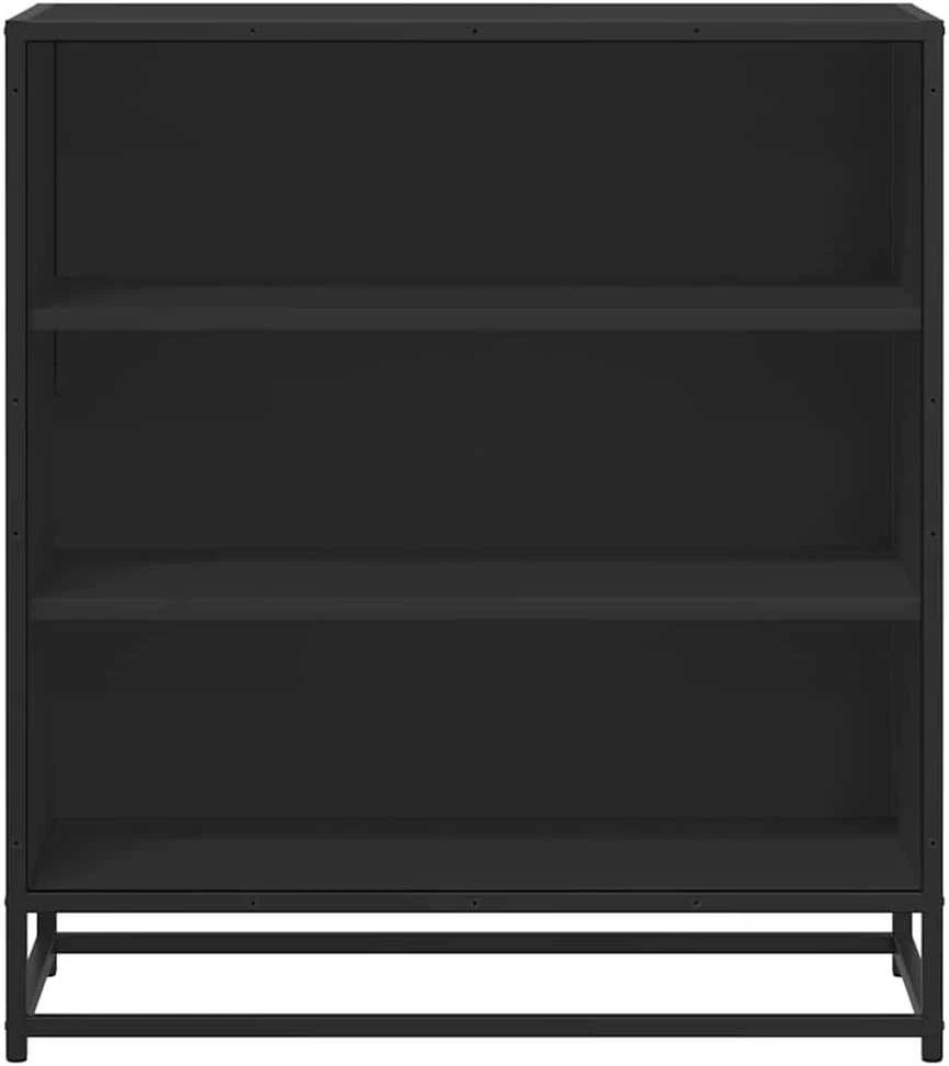 Šoninė spintelė, juoda, 68x35x76cm, apdirbta mediena/metalas