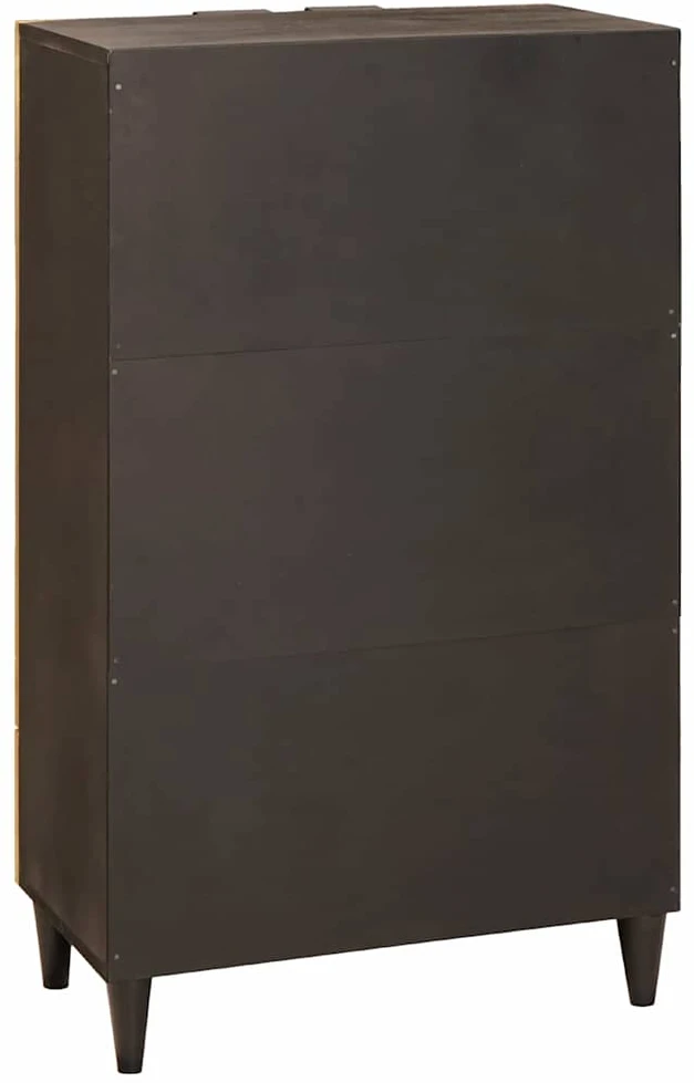 Šoninė spintelė Juodas ir auksinis 60 x 33 x 100 cm