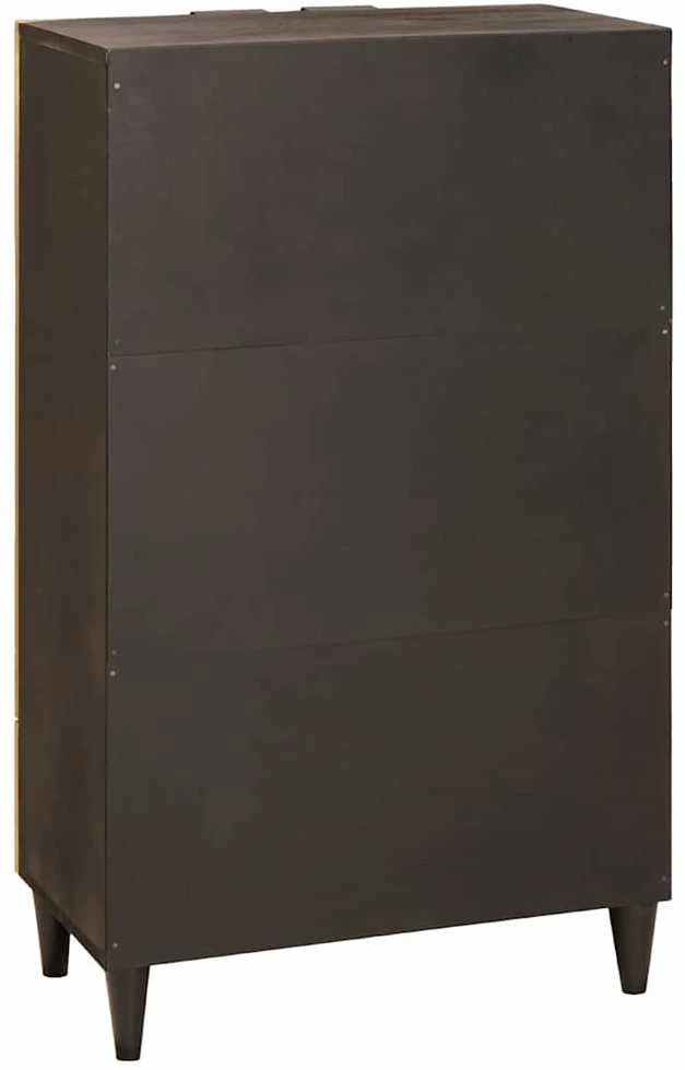 Šoninė spintelė Juodas ir auksinis 60 x 33,5 x 100 cm