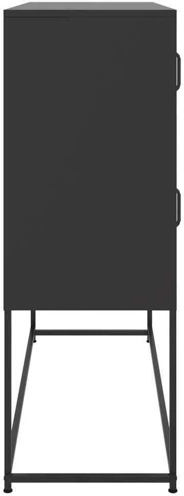 Šoninė spintelė, juodos spalvos, 100,5x39x107cm, plienas