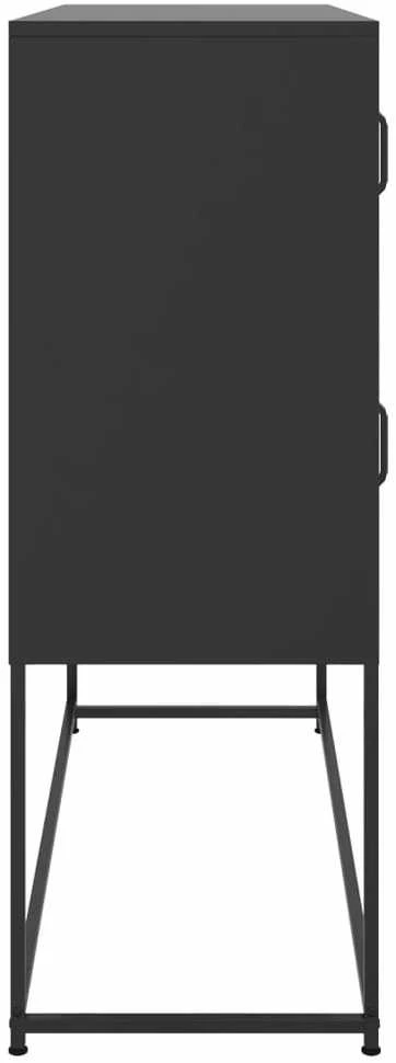 Šoninė spintelė, juodos spalvos, 100,5x39x107cm, plienas