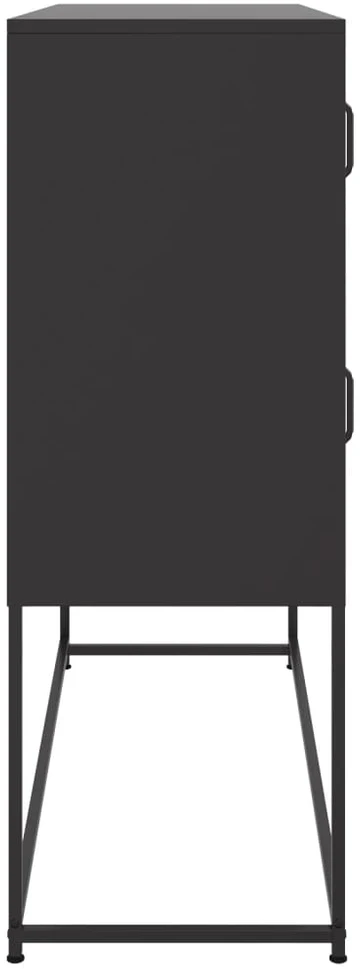 Šoninė spintelė, juodos spalvos, 100,5x39x107cm, plienas