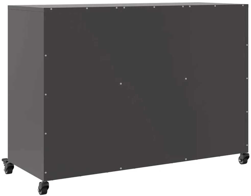 Šoninė spintelė, juodos spalvos, 100,5x39x72cm, plienas