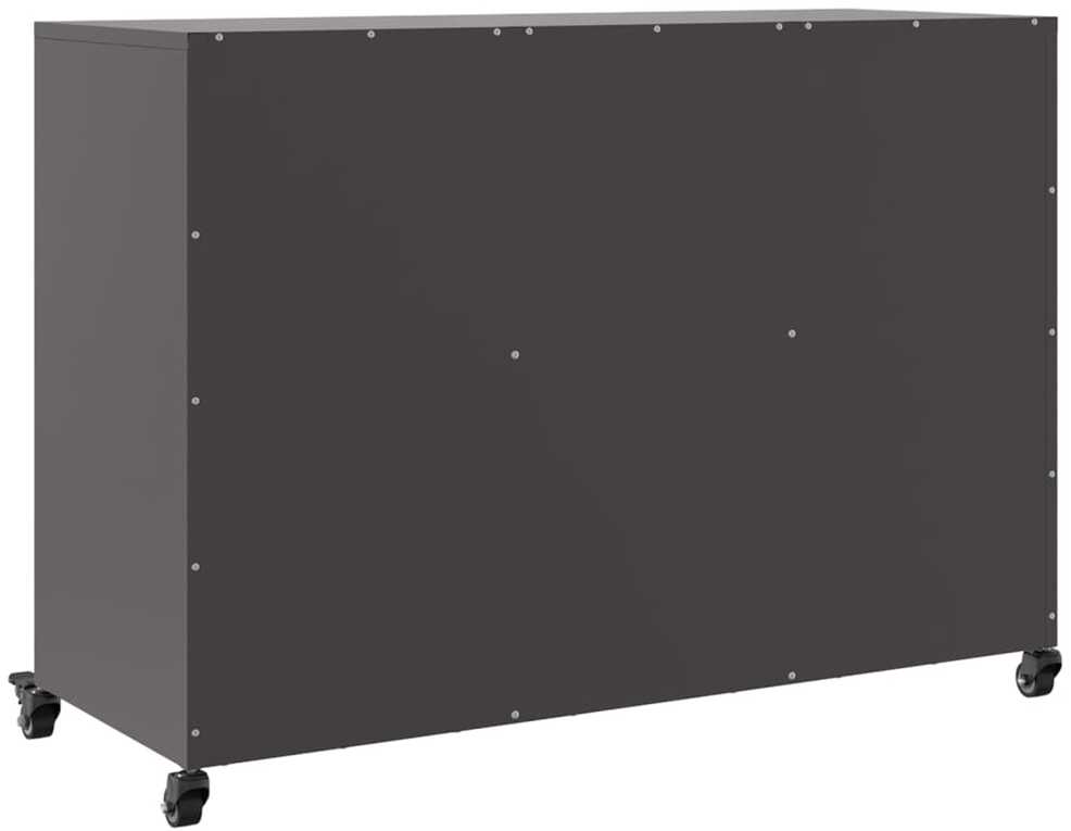 Šoninė spintelė, juodos spalvos, 100,5x39x72cm, plienas