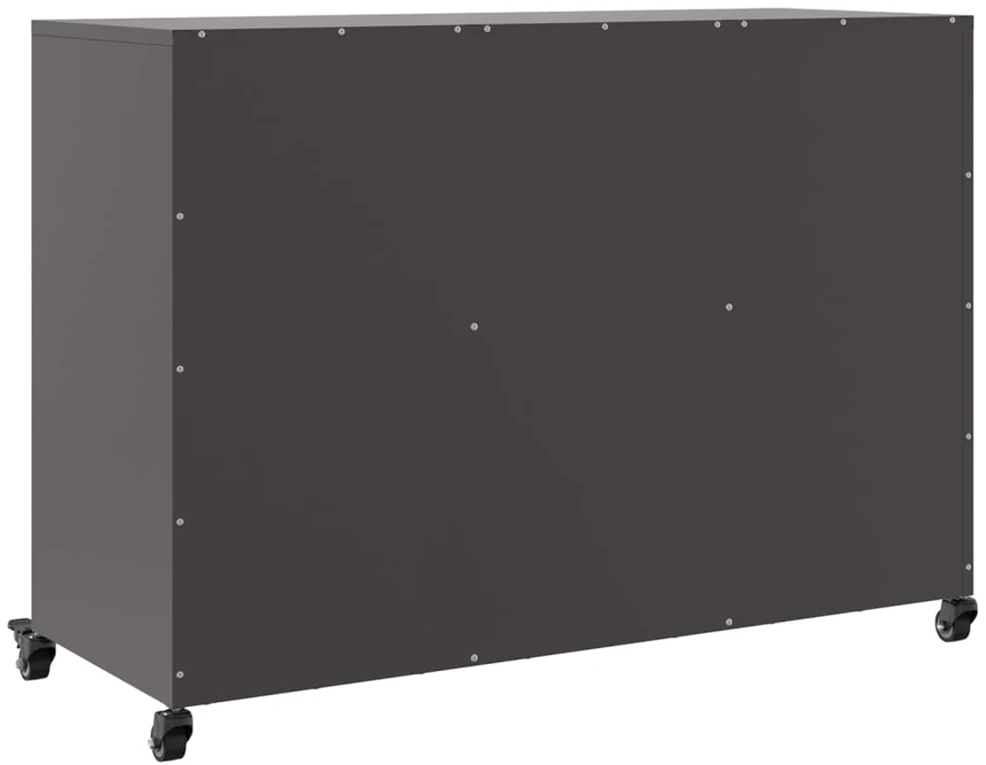 Šoninė spintelė, juodos spalvos, 100,5x39x72cm, plienas