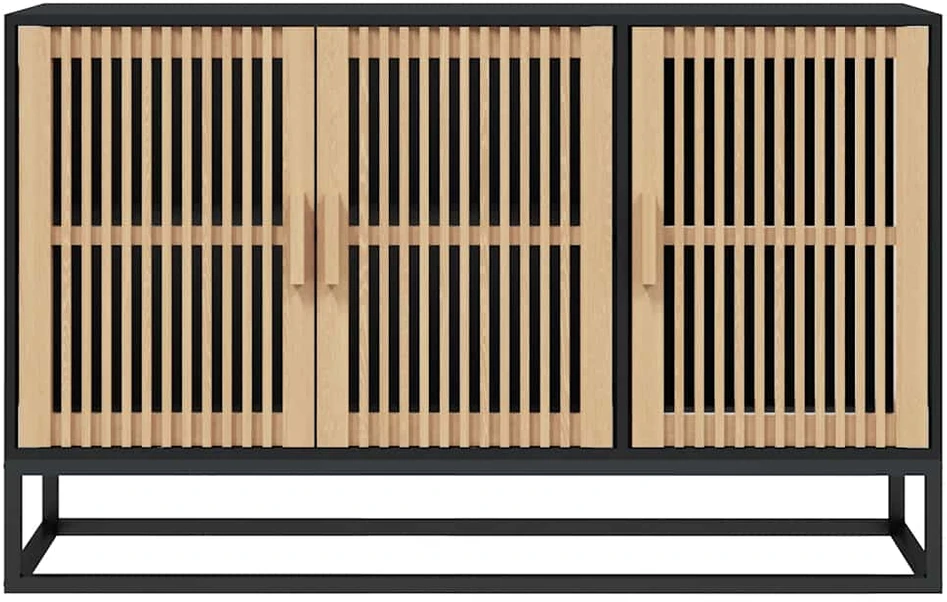 Šoninė spintelė, juodos spalvos, 105x30x65cm, apdirbta mediena