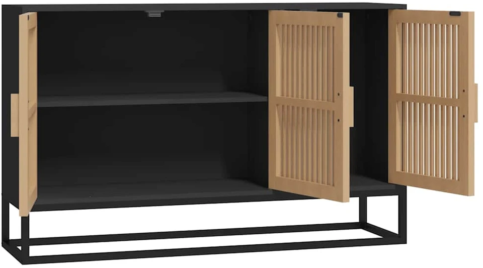 Šoninė spintelė, juodos spalvos, 105x30x65cm, apdirbta mediena