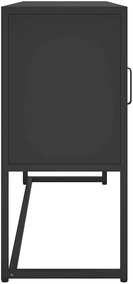 Šoninė spintelė, juodos spalvos, 105x35x75cm, plienas