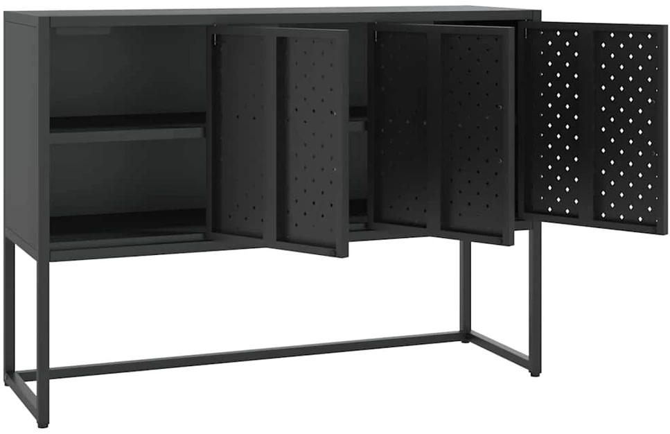 Šoninė spintelė, juodos spalvos, 105x35x75cm, plienas