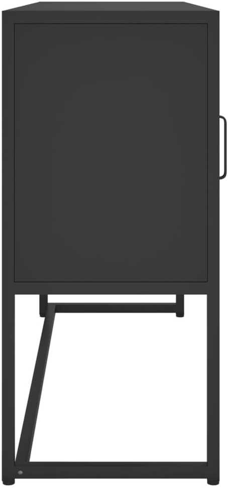 Šoninė spintelė, juodos spalvos, 105x35x75cm, plienas