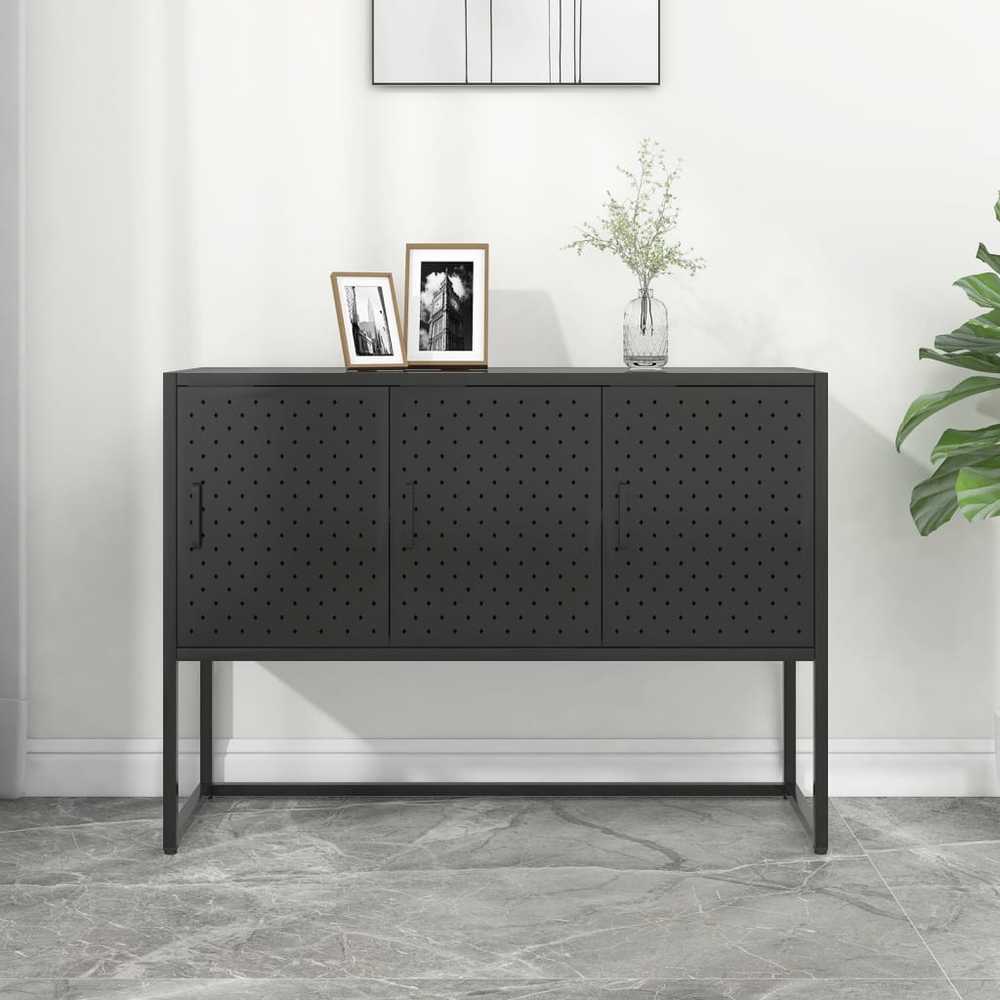 Šoninė spintelė, juodos spalvos, 105x35x75cm, plienas