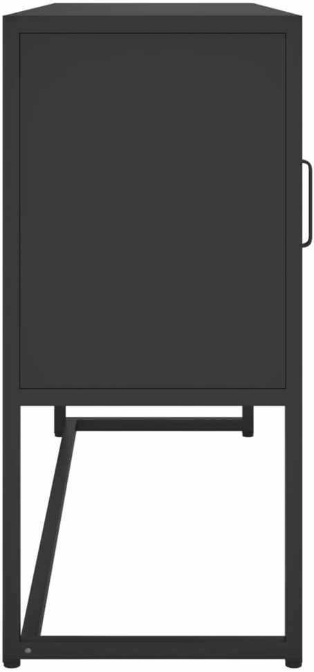 Šoninė spintelė, juodos spalvos, 105x35x75cm, plienas
