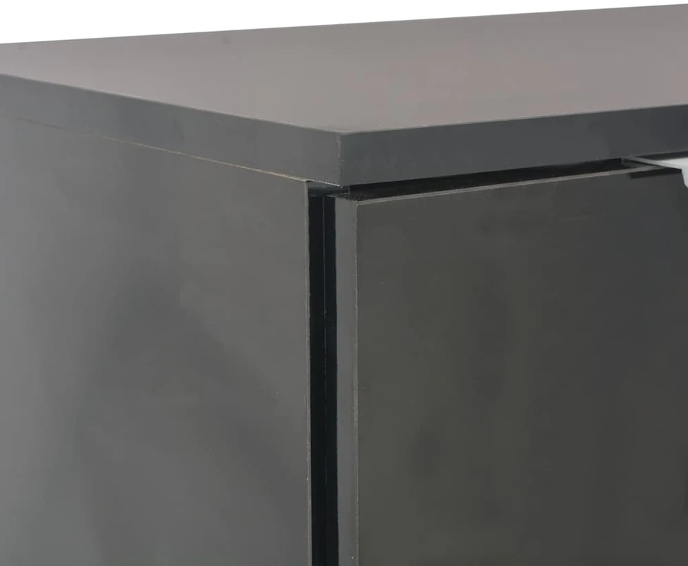 Šoninė spintelė, juodos spalvos, 107x35x80,5cm, labai blizgi