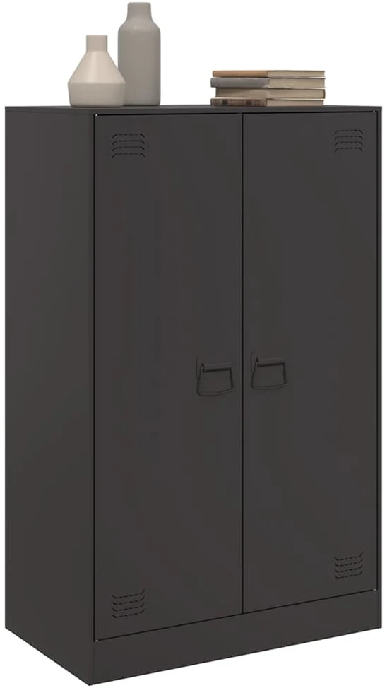 Šoninė spintelė, juodos spalvos, 67x39x107cm, plienas