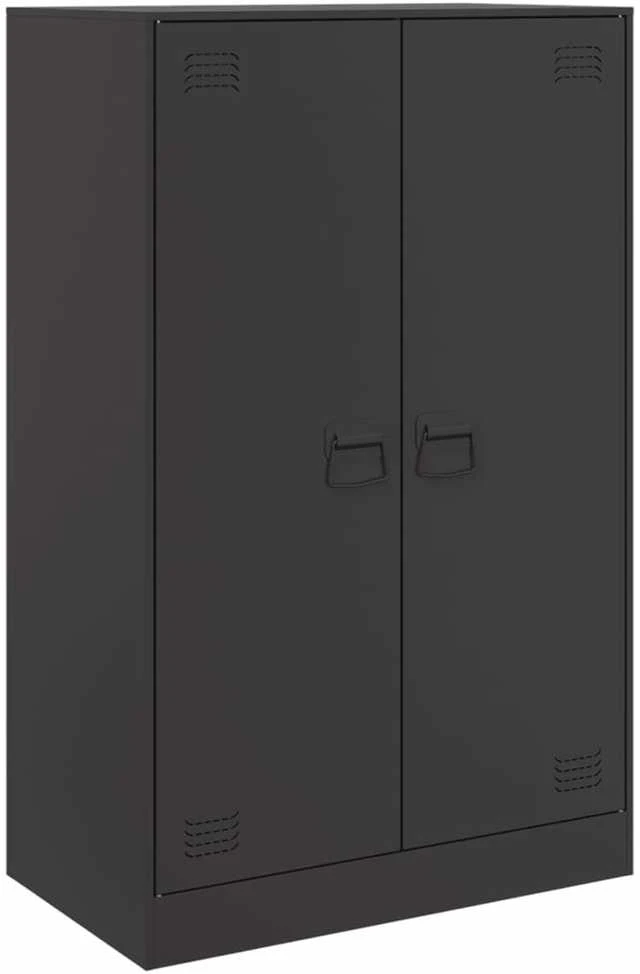 Šoninė spintelė, juodos spalvos, 67x39x107cm, plienas