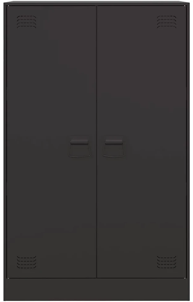 Šoninė spintelė, juodos spalvos, 67x39x107cm, plienas