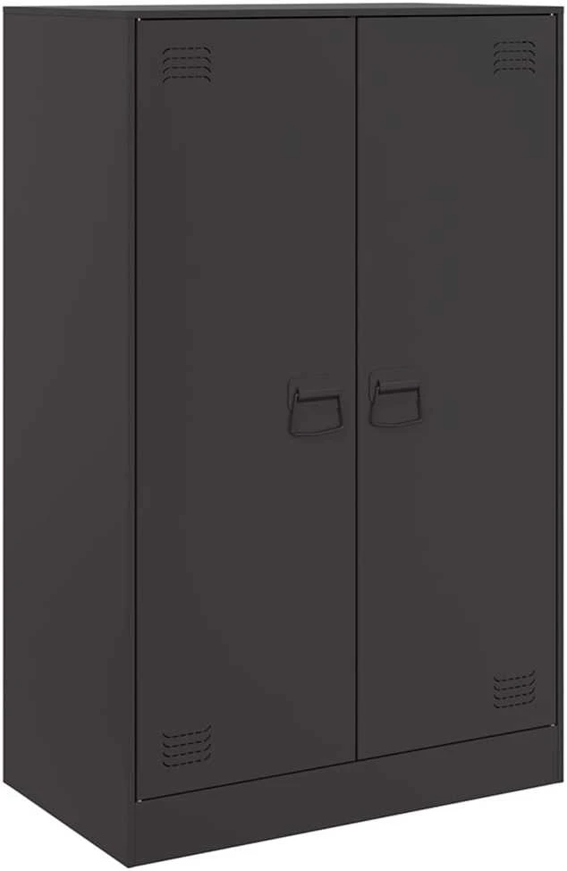 Šoninė spintelė, juodos spalvos, 67x39x107cm, plienas