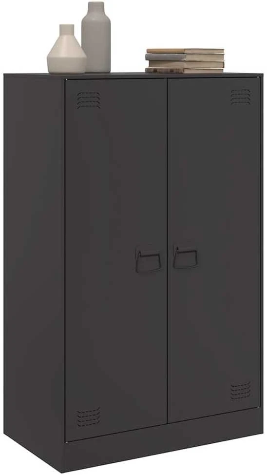 Šoninė spintelė, juodos spalvos, 67x39x107cm, plienas