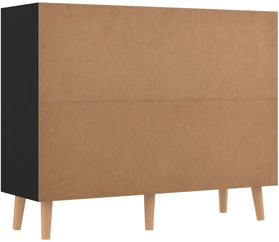 Šoninė spintelė, juodos spalvos, 90x30x72cm, apdirbta mediena