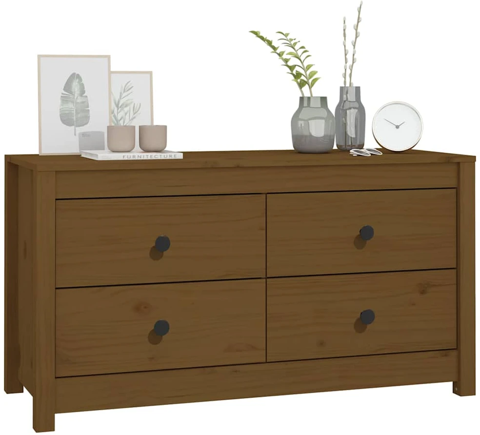 Šoninė spintelė, medaus ruda, 100x40x54cm, pušies masyvas